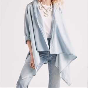 Lucky Draped Chambray Top